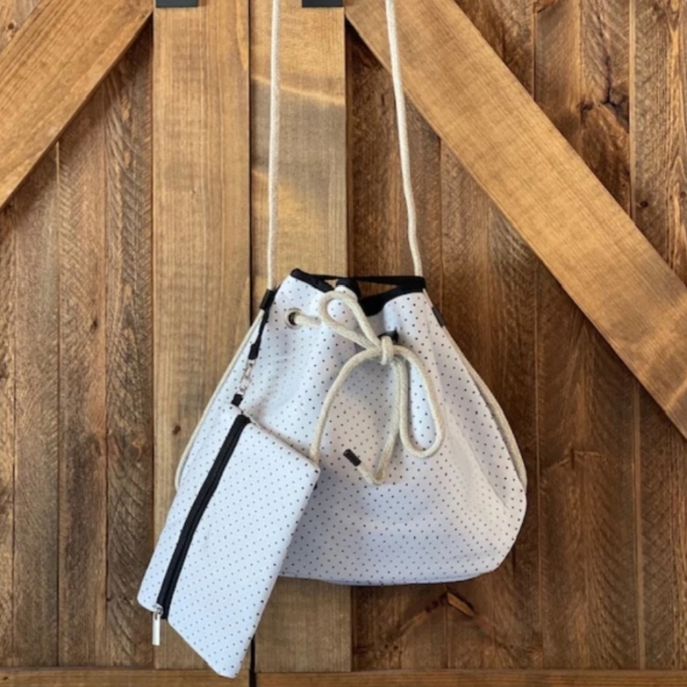 Neoprene Bucket Bag & Wristlet